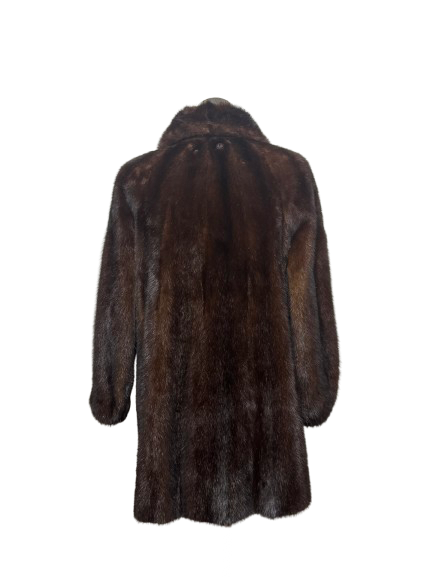 Cappotto Vintage in Pelliccia di Visone Mogano