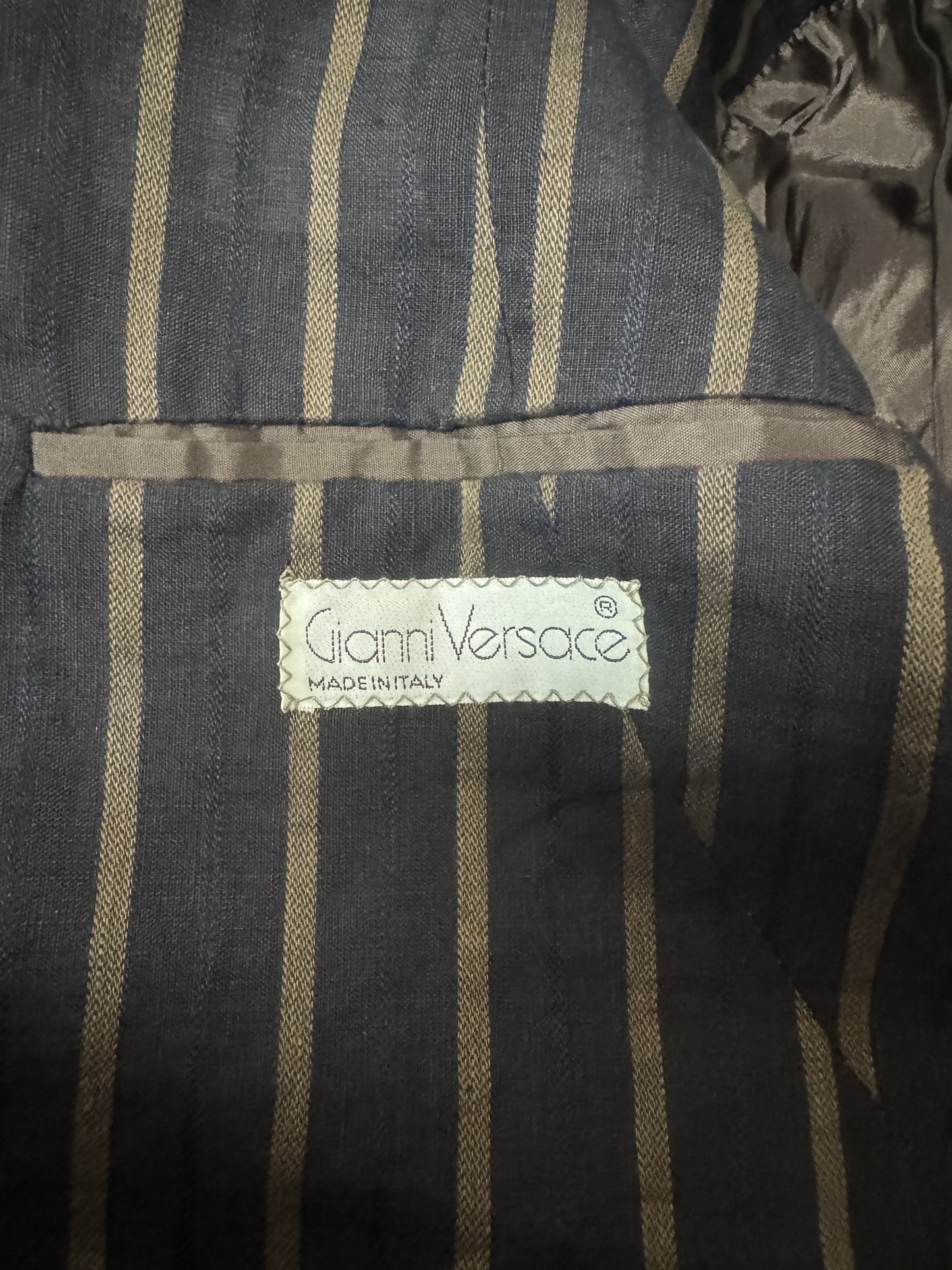 Blazer Gianni Versace lino a righe