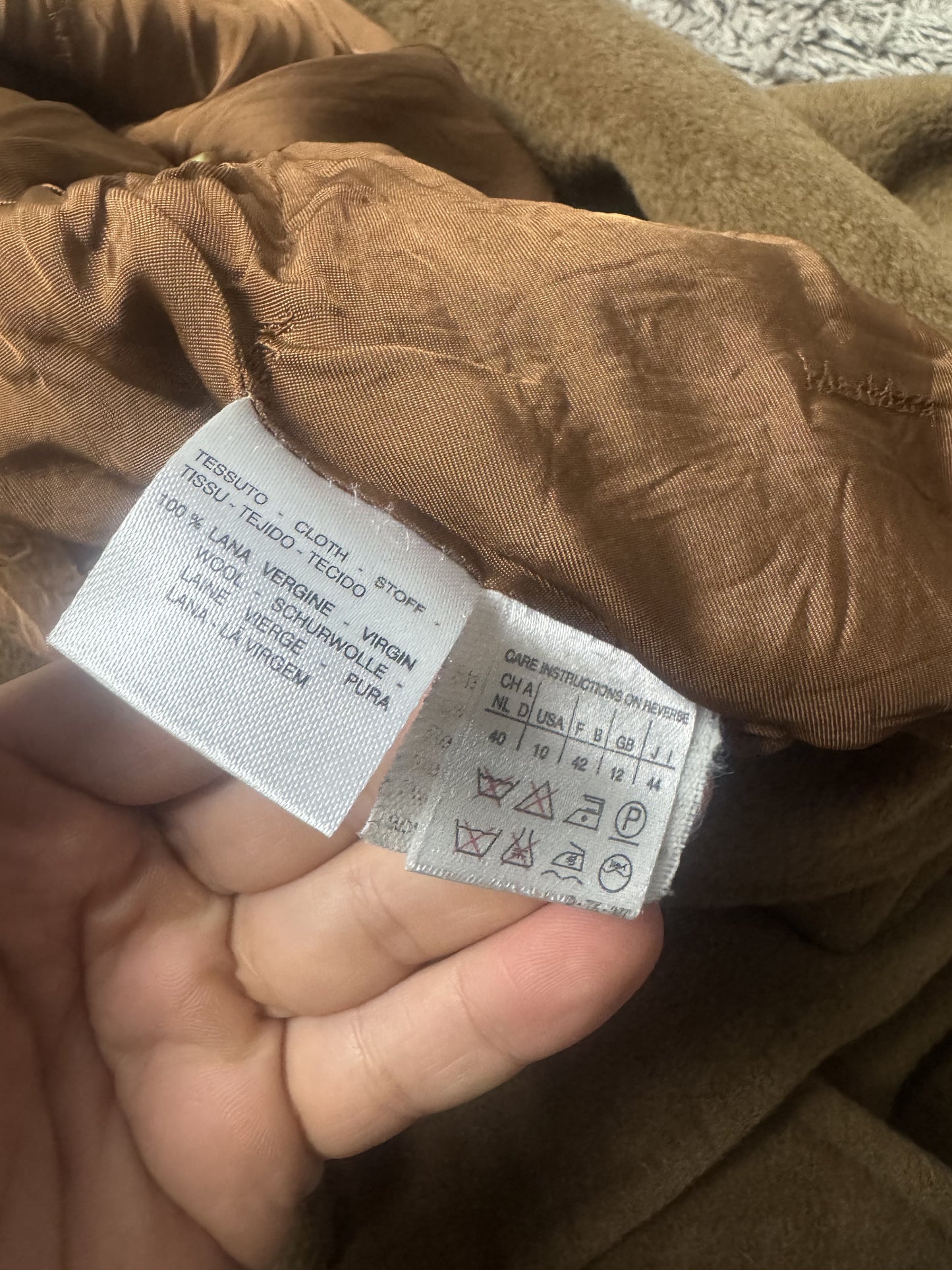 Cappotto MaxMara Cammello in Pura Lana Vergine