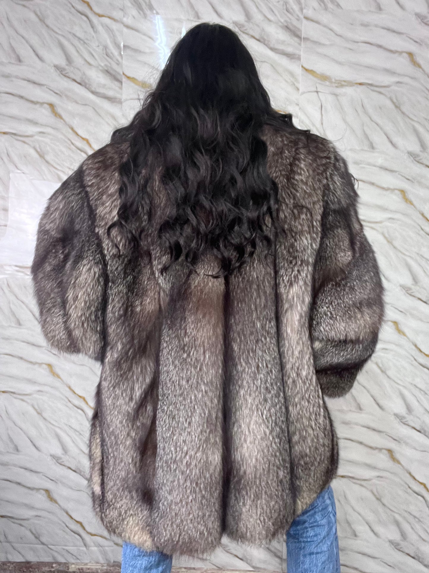 Cappotto in Volpe Argentata