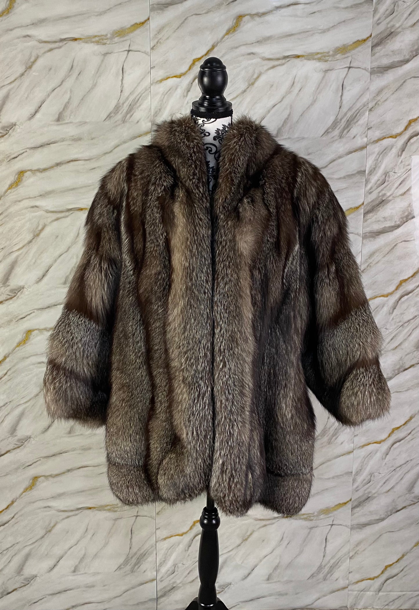 Cappotto in Volpe Argentata