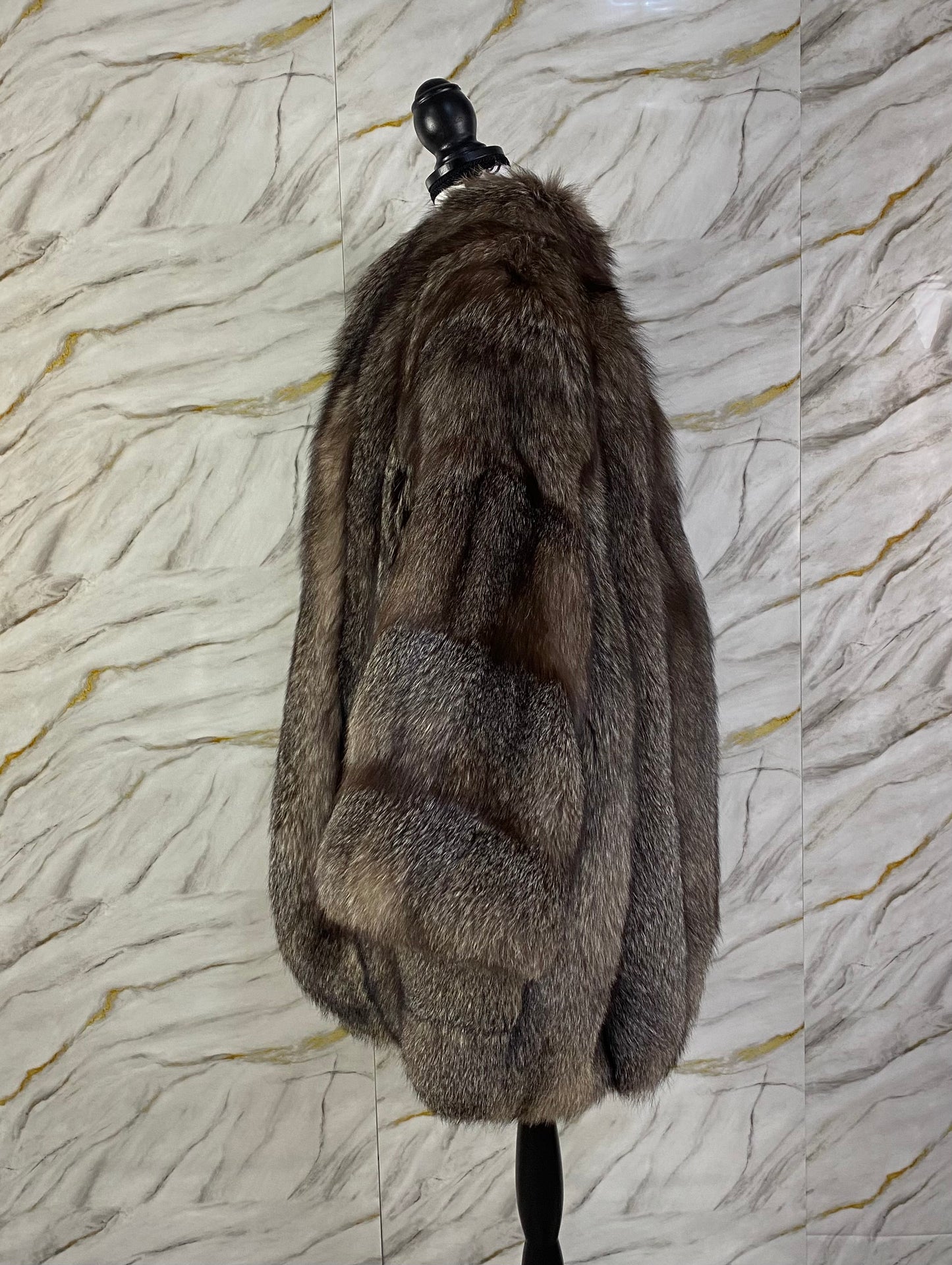 Cappotto in Volpe Argentata