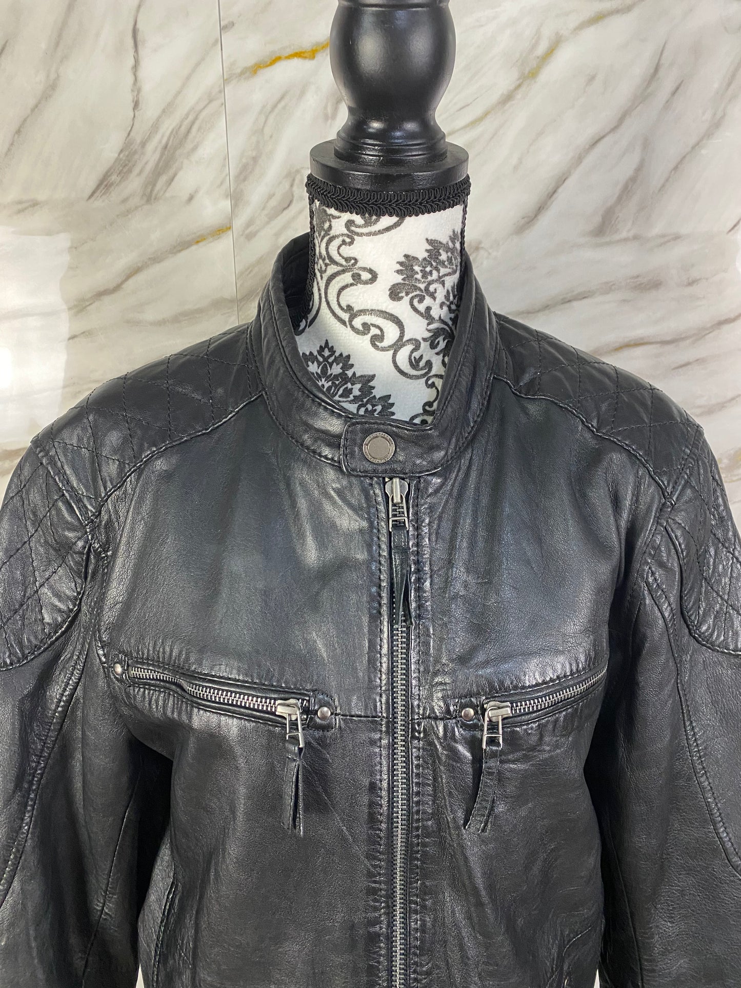 Giubbotto in pelle Trapper