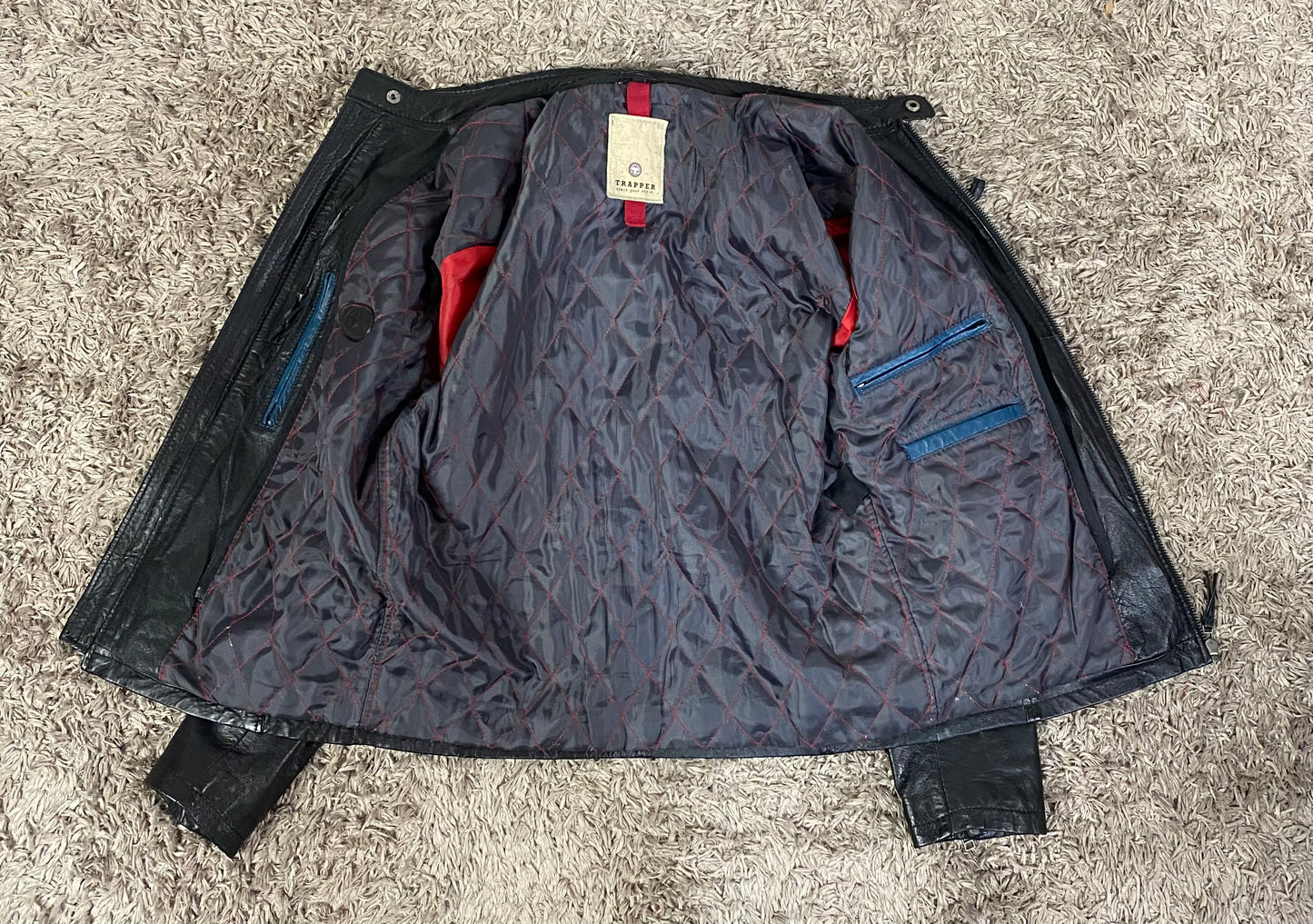 Giubbotto in pelle Trapper