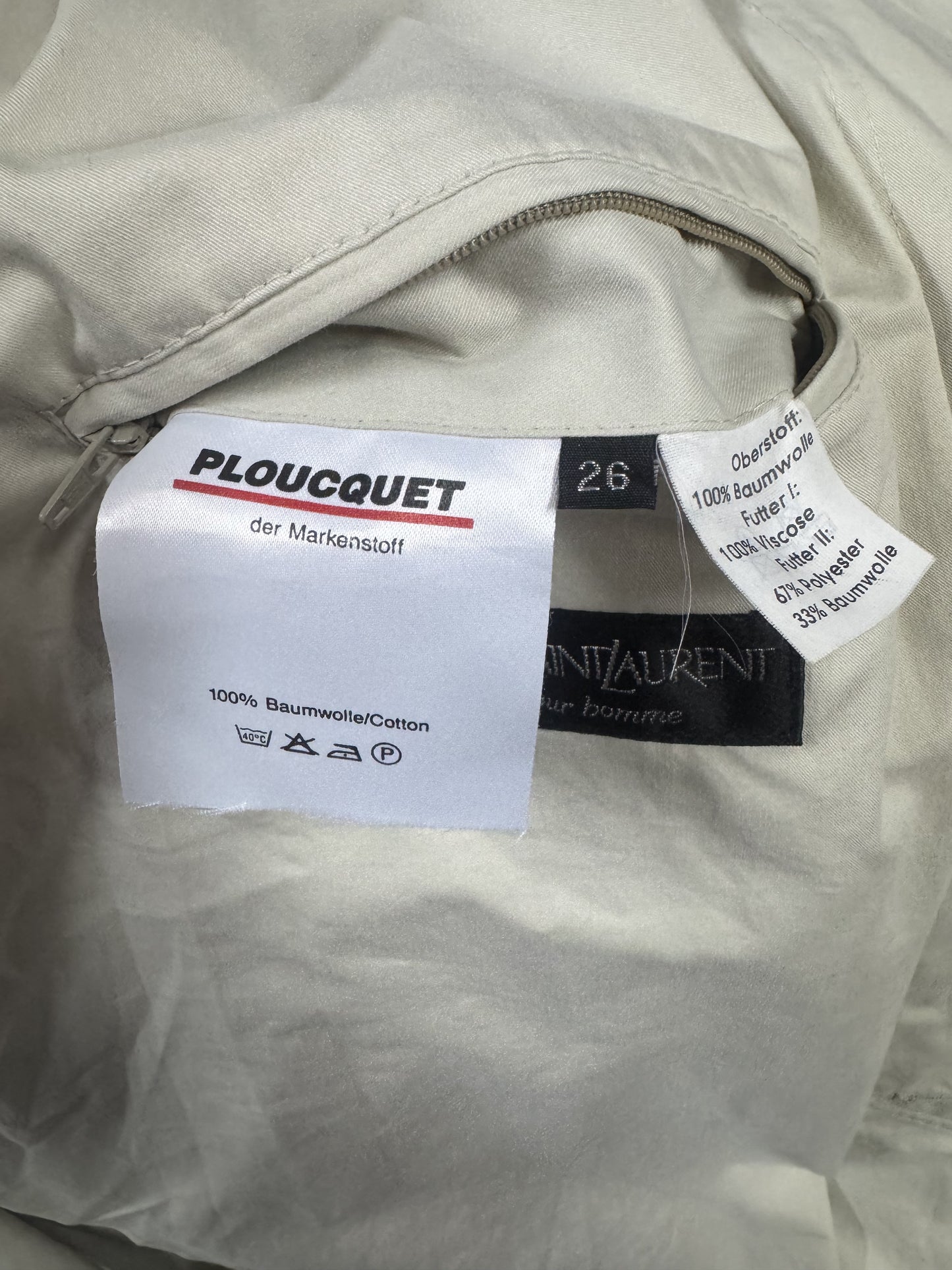 Trench Yves Saint Laurent Beige in Cotone