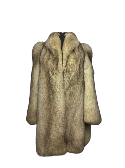 Cappotto Vintage in Pelliccia di Volpe di Groenlandia