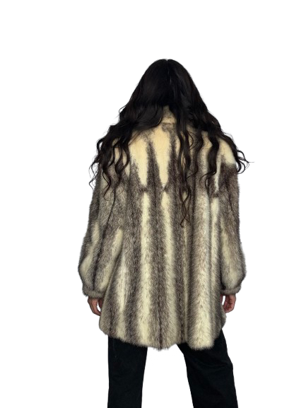 Cappotto Vintage in Pelliccia di Visone Tundra
