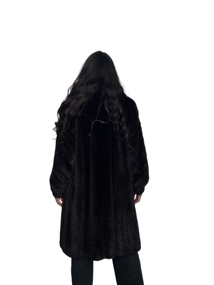 Cappotto Vintage in Pelliccia di Visone Ebano