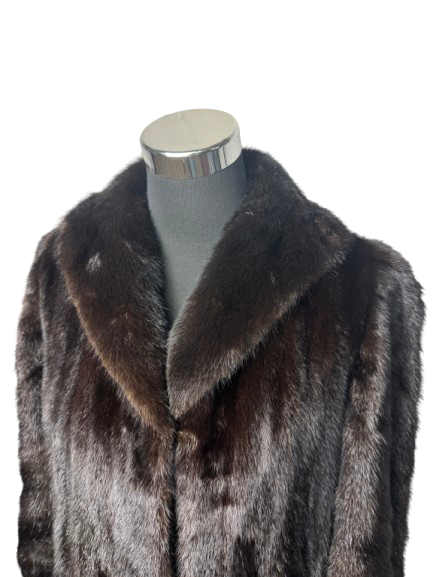 Cappotto Vintage in Pelliccia di Visone Ebano