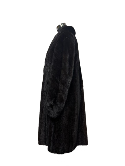 Cappotto Vintage in Pelliccia di Visone Ebano