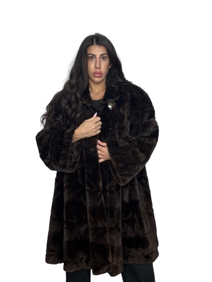 Cappotto Vintage in Pelliccia di Visone Rasato
