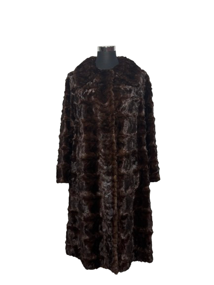 Cappotto Vintage in Pelliccia di Visone Moka