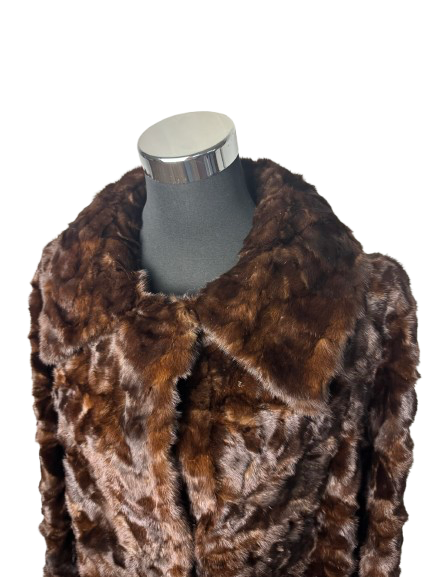 Cappotto Vintage in Pelliccia di Visone Moka