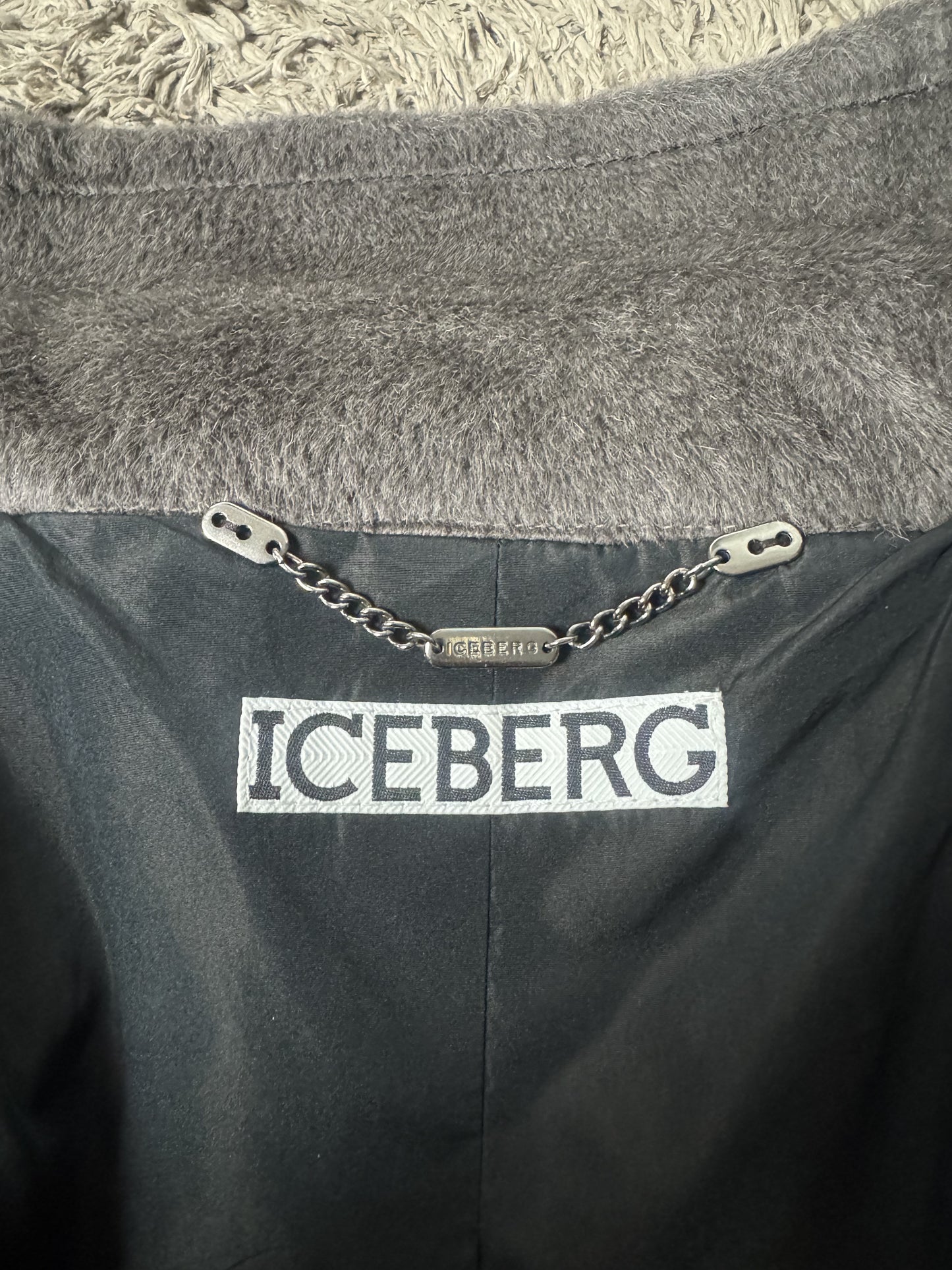 Cappotto Iceberg Grigio Tortora in Lama e Lana