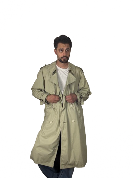 Trench Vintage Hugo Boss Beige in Cotone