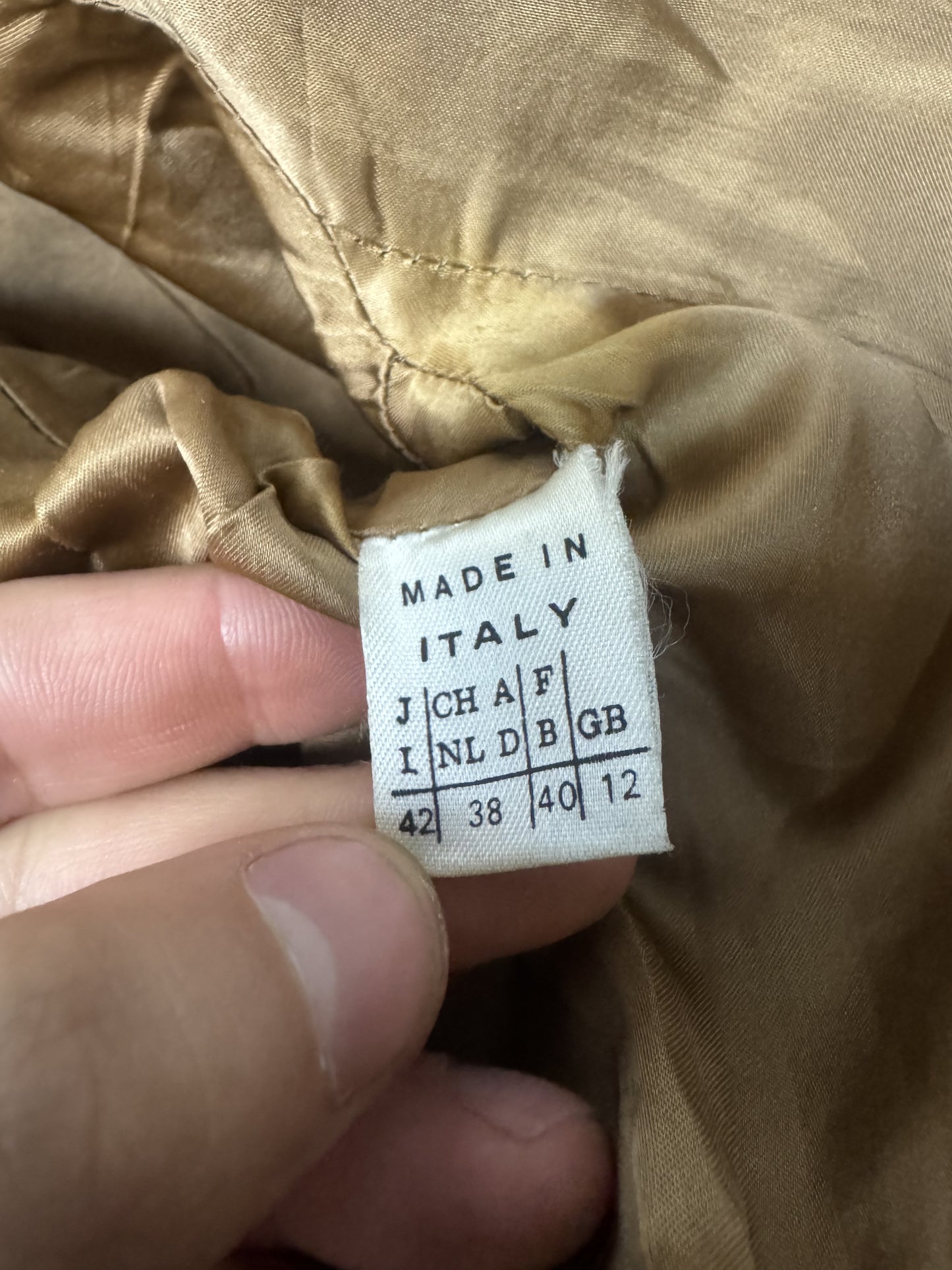 Cappotto MaxMara Beige Spinato in Lana