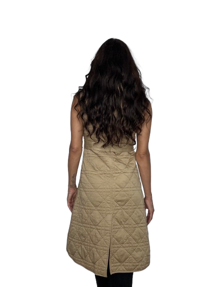 Gilet Christian Dior Beige Trapuntato in Cotone