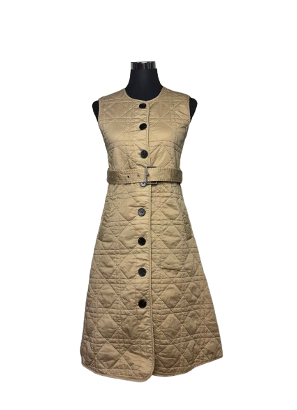 Gilet Christian Dior Beige Trapuntato in Cotone