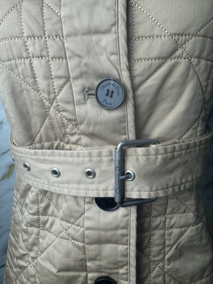 Gilet Christian Dior Beige Trapuntato in Cotone