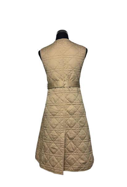 Gilet Christian Dior Beige Trapuntato in Cotone