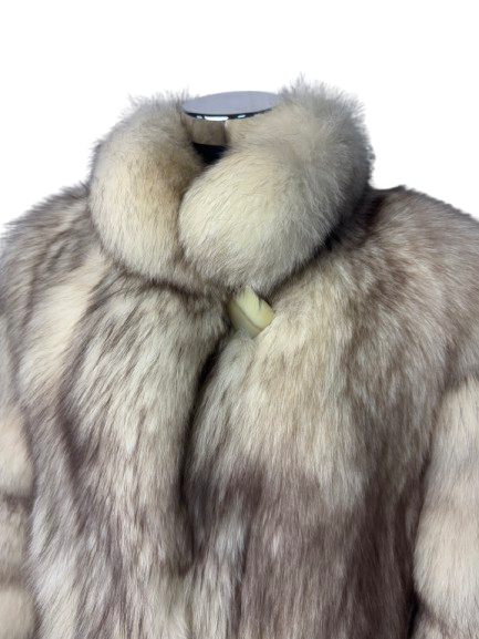 Cappotto Vintage in Pelliccia di Volpe della Groenlandia Perla
