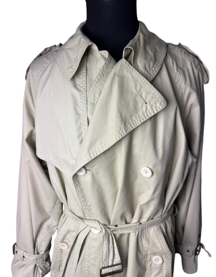 Trench Vintage Hugo Boss Beige in Cotone