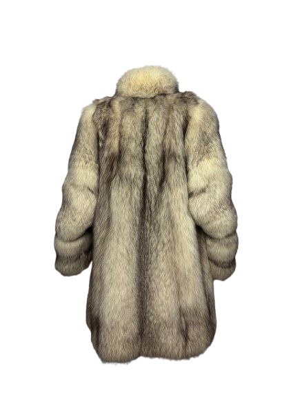 Cappotto Vintage in Pelliccia di Volpe della Groenlandia Perla