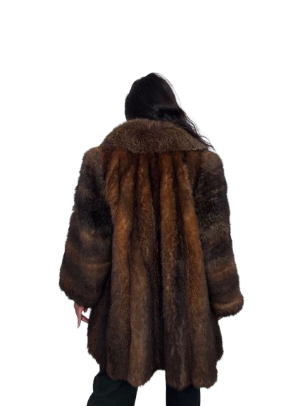 Cappotto Vintage in Pelliccia di Opossum