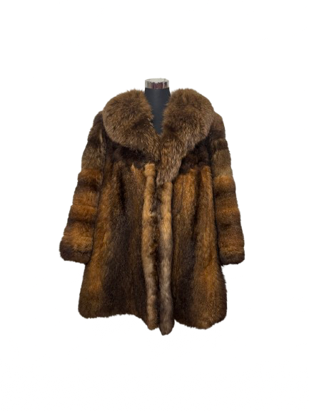 Cappotto Vintage in Pelliccia di Opossum