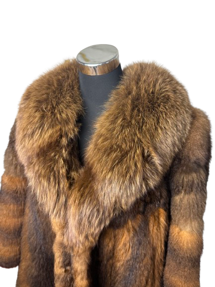 Cappotto Vintage in Pelliccia di Opossum