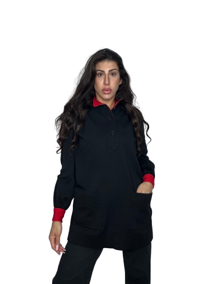 Cappotto Givenchy Nouvelle Boutique nero e rosso