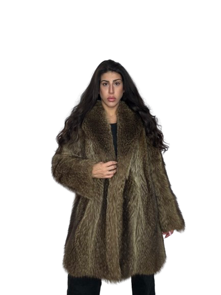 Cappotto Vintage in Pelliccia di Marmotta
