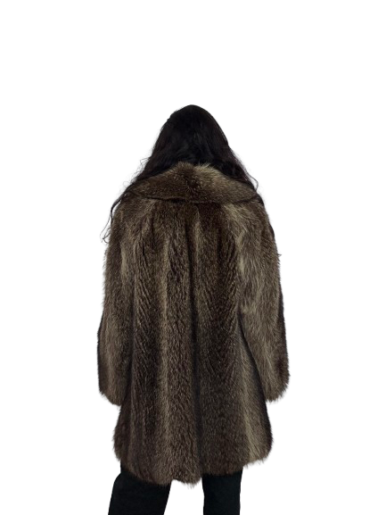 Cappotto Vintage in Pelliccia di Marmotta