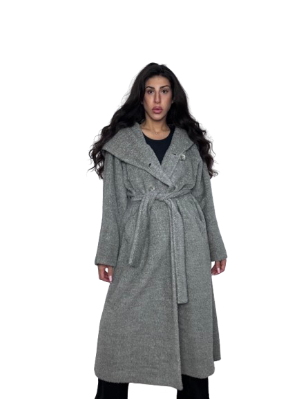Cappotto Max Mara Studio Grigio in Alpaca e Lana
