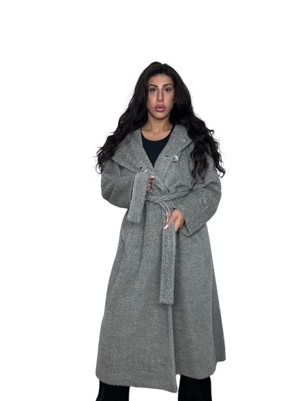 Cappotto Max Mara Studio Grigio in Alpaca e Lana