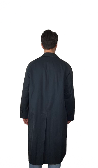 Trench Aquascutum Blu Navy in Cotone