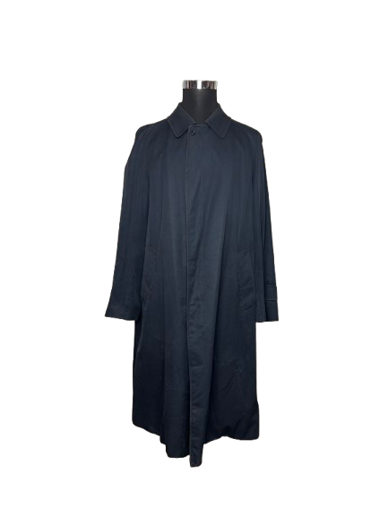 Trench Aquascutum Blu Navy in Cotone