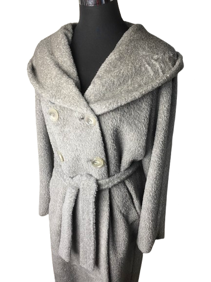 Cappotto Max Mara Studio Grigio in Alpaca e Lana