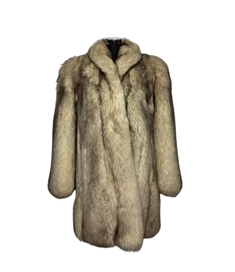 Cappotto Vintage in Pelliccia di Volpe della Groenlandia Crystal