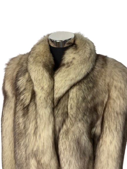 Cappotto Vintage in Pelliccia di Volpe della Groenlandia Crystal