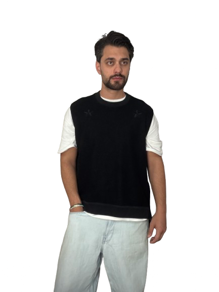 Gilet smanicato Givenchy nero stelle