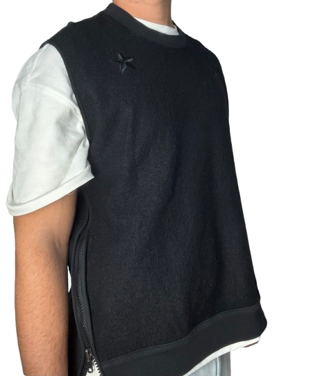 Gilet smanicato Givenchy nero stelle