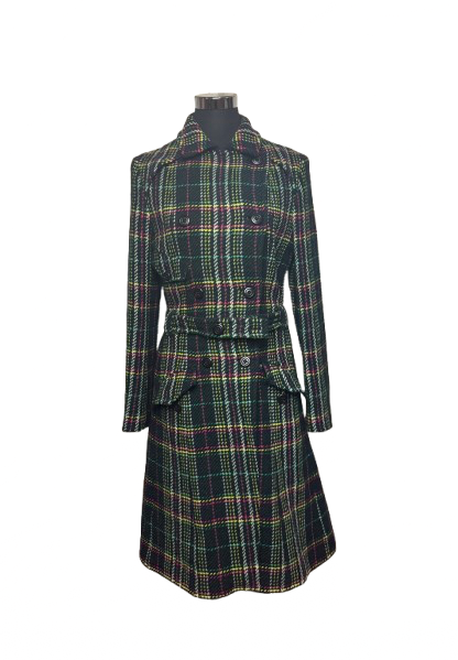 Cappotto Weekend Max Mara Tartan Verde