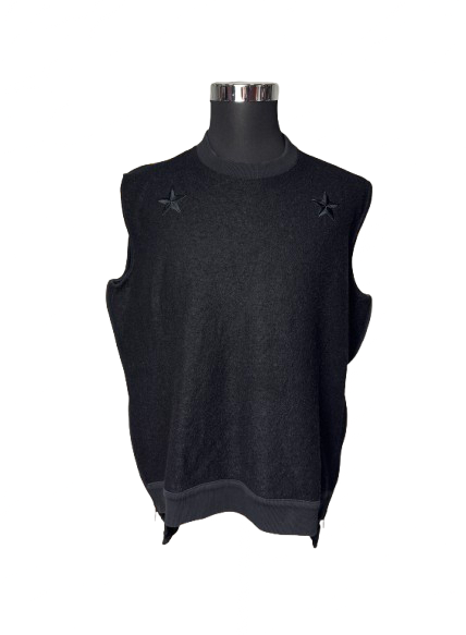 Gilet smanicato Givenchy nero stelle