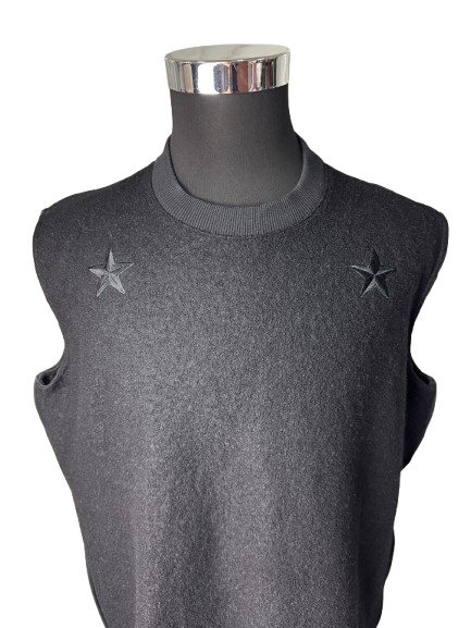 Gilet smanicato Givenchy nero stelle
