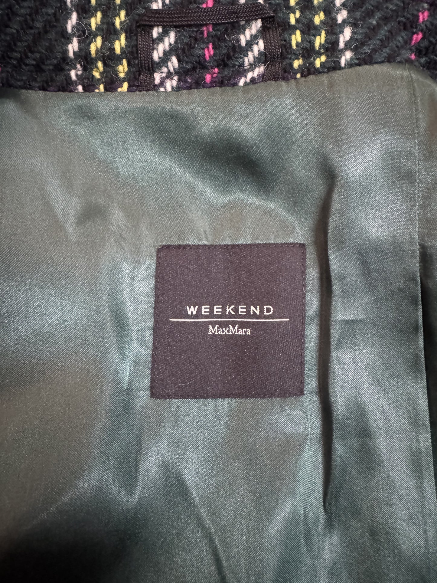 Cappotto Weekend Max Mara Tartan Verde