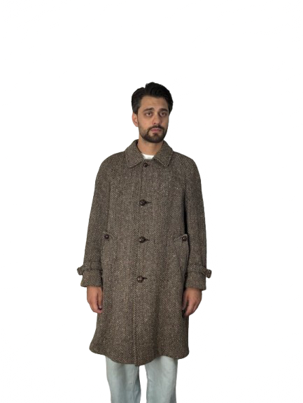 Cappotto Aquascutum in tweed spina di pesce