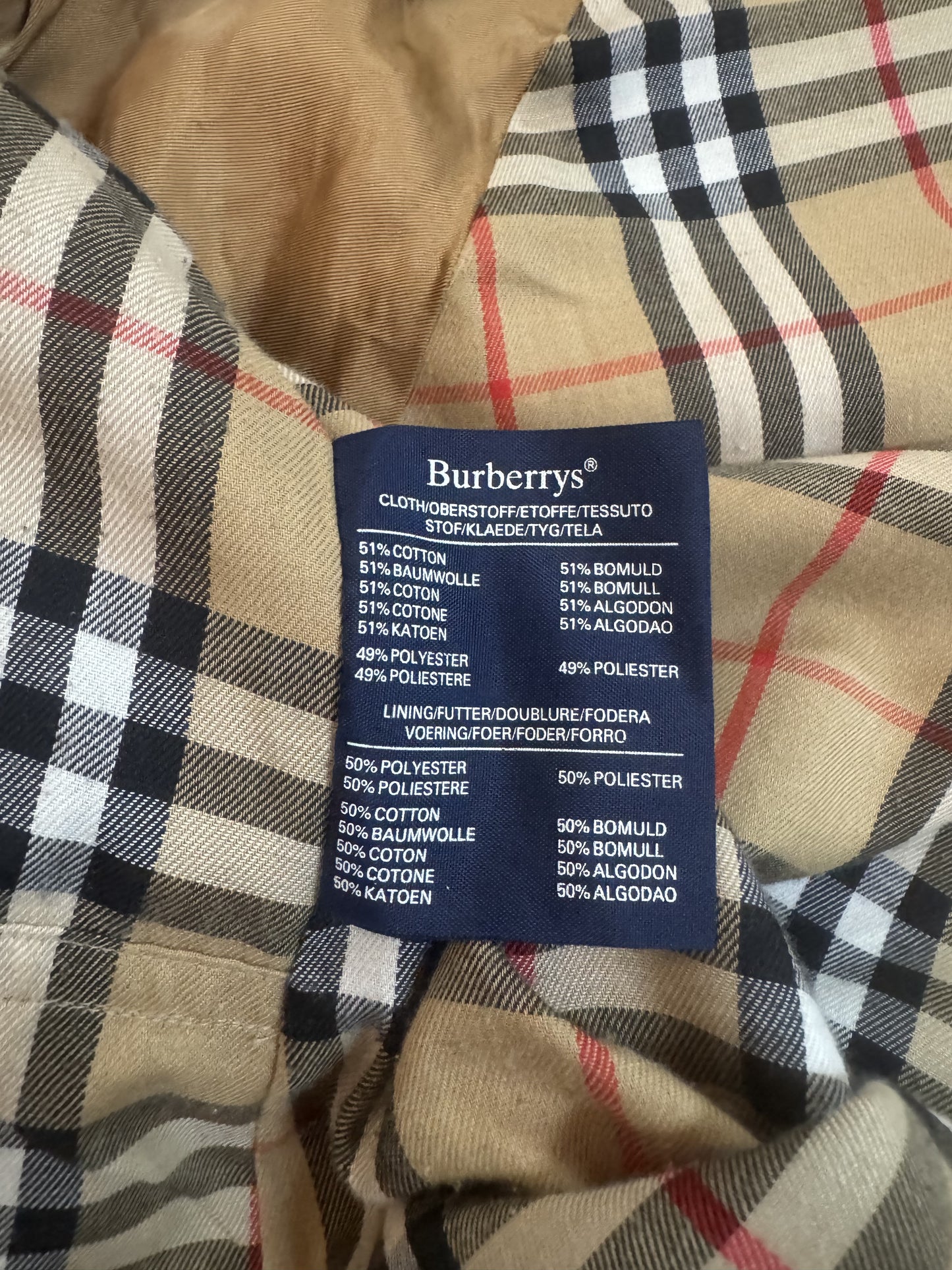 Trench Burberry Beige in Cotone