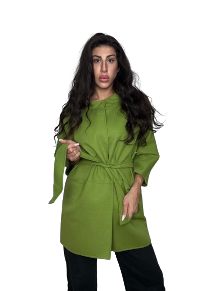 Cappotto Max Mara Verde Mela in Lana e Angora
