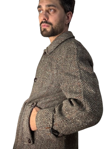 Cappotto Aquascutum in tweed spina di pesce